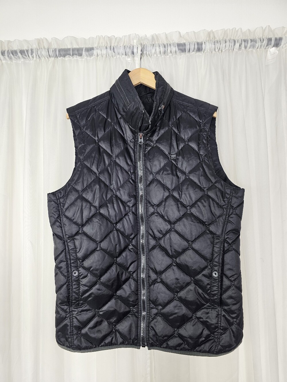 G-Star RAW Edla Diamond Quilted Puffer Vest Black